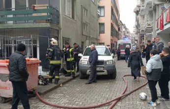 Tersane işçilerinin kaldığı evde yangın