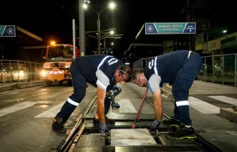 Tramvayda 7/24 durmaksızın hizmet