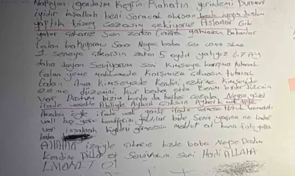 Minguzzi'nin katil zanlısının mektubu ortaya çıktı