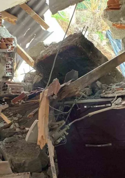 İstinat duvarı çökünce ortalık savaş alanına döndü