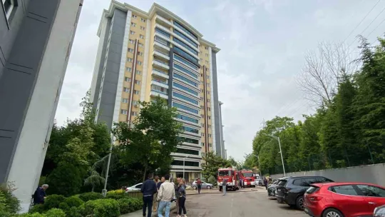 16 katlı binada yangın paniği