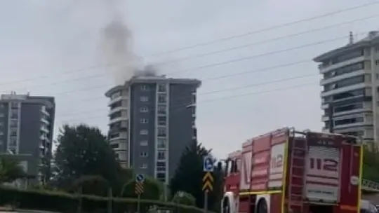 16 katlı binada yangın paniği