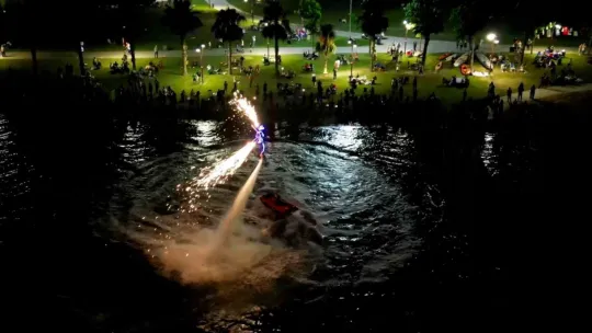 Kocaeli'de flyboard şov!