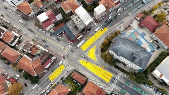 2024'te bakın kaç bin metrekare yol çizgisi çizildi