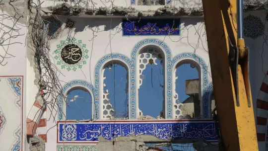 Yıkılan Paşa Cami'nden ilginç görüntüler