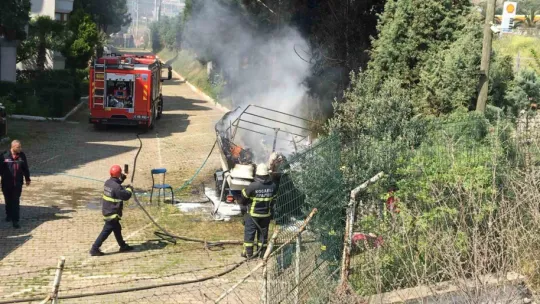 45 bin dolarlık tekne yangında küle döndü