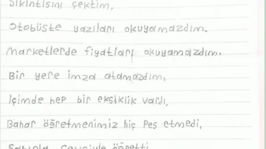 51 yaşında okuma yazma öğrendi, ilk mektubu duygulandırdı