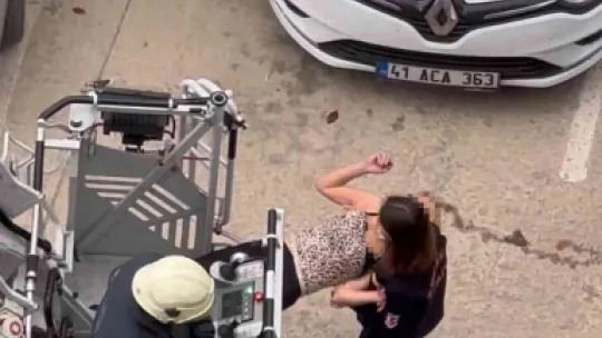 8 katlı binada korku dolu anlar
