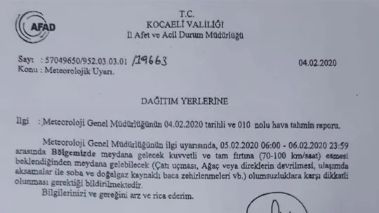 AFAD'dan Kocaeli için önemli uyarı!