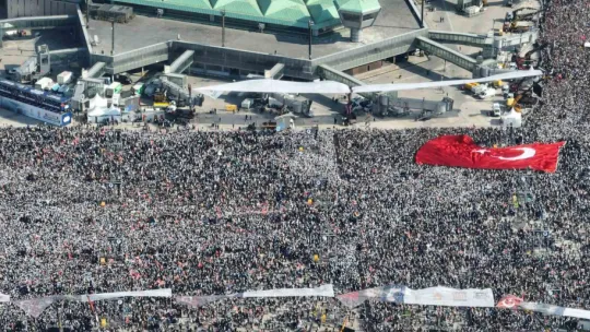 AK Parti Büyük İstanbul Miting alanı havadan böyle görüntülendi