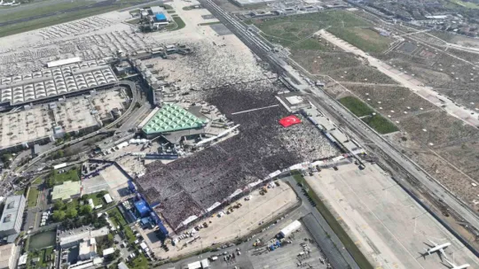 AK Parti Büyük İstanbul Miting alanı havadan böyle görüntülendi