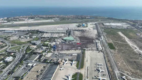 AK Parti Büyük İstanbul Miting alanı havadan böyle görüntülendi