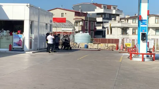 Akaryakıt istasyonunda yangın paniği