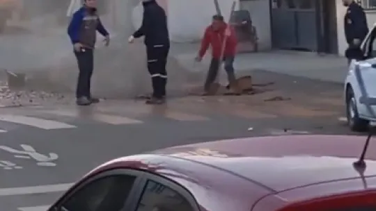 Darıca'da bu kez de altyapı çalışması sırasında doğal gaz borusu delindi