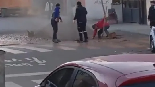 Darıca'da bu kez de altyapı çalışması sırasında doğal gaz borusu delindi