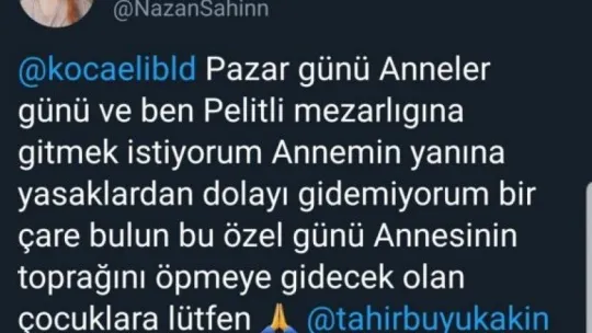 'Annemin mezarını öpmek istiyorum çare bulun' 