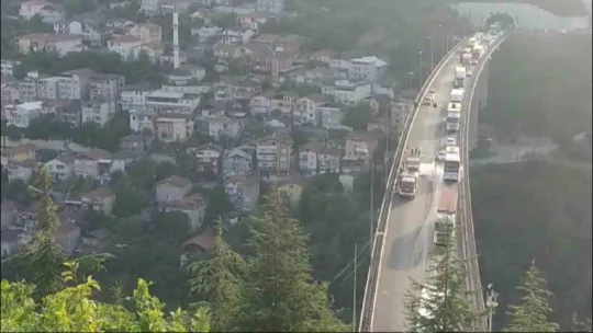 Araçta başlayan yangın ağaçlık alana sıçradı