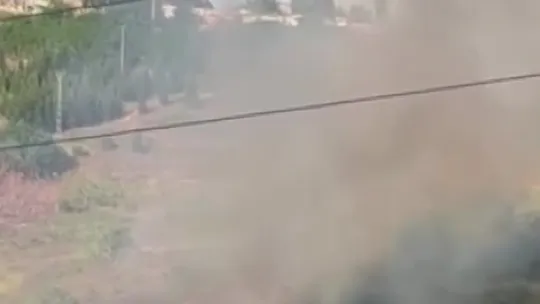 Araçta başlayan yangın ağaçlık alana sıçradı