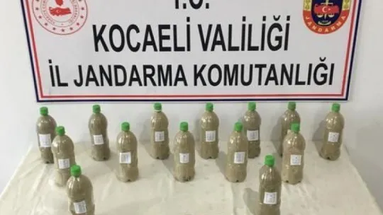 Araçtaki pet şişelerin içinden esrar çıktı