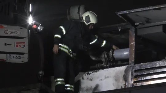 Arıtma tankeri fabrikasında yangın!