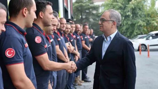 İtfaiyecilere moral ziyareti: Türkiye'nin en gelişmiş teşkilatı