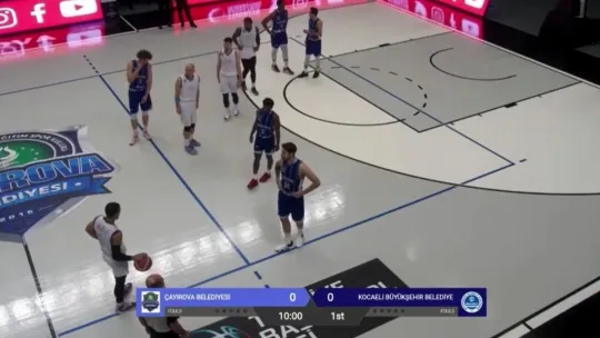 Kocaeli'deki basketbol maçında İsrail protesto edildi