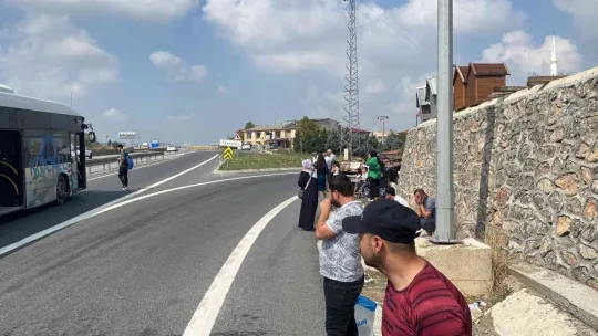 Belediye otobüsünde yangın paniği