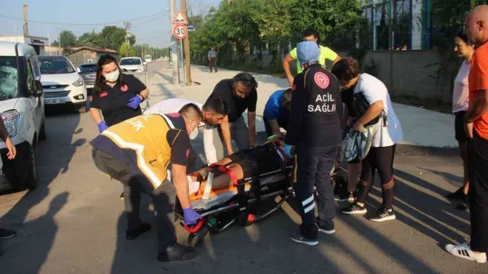 Bisikletiyle gezerken hastanelik oldu