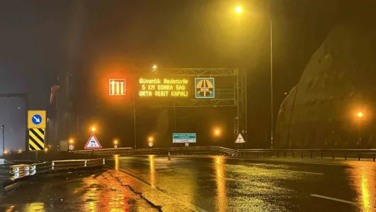Bolu Dağı Tüneli İstanbul istikameti trafiğe kapatıldı
