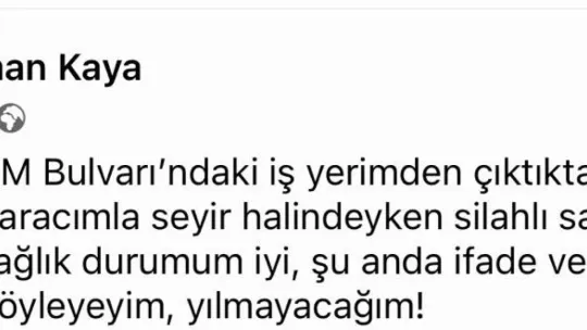 Bursa'da gazeteciye silahlı saldırı