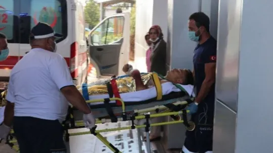 Çam kozalağı toplarken akıma kapılan genç ağır yaralandı
