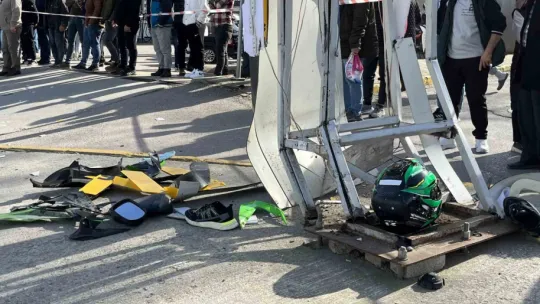 Çarptığı yaya öldü, motosikletli ise ağır yaralandı