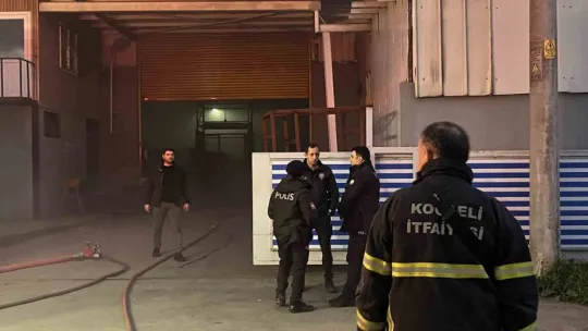 Çelik konstrüksiyon imalatı yapılan iş yerinde yangın