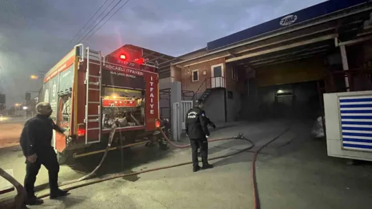 Çelik konstrüksiyon imalatı yapılan iş yerinde yangın