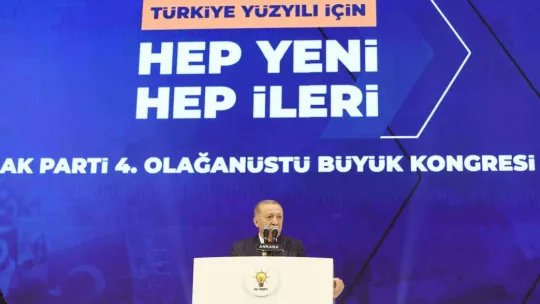 Cumhurbaşkanı Erdoğan AK Parti 4. Olağanüstü Büyük Kongresi'nde konuştu