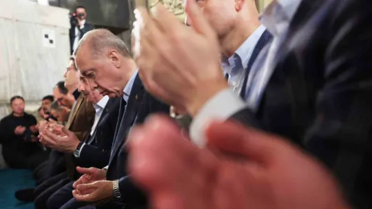 Cumhurbaşkanı Erdoğan yatsı namazını Ayasofya Camii'nde kıldı