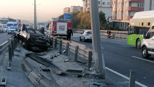 Otomobil takla attı: Yaralılar var!