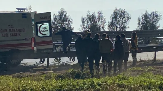 D-100'de tır devrildi