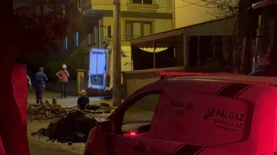 Darıca'da doğal gaz borusu patladı, mahalleyi gaz kokusu sardı