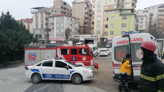 Dik yokuştan geri geri inmeye çalışan kamyonet devrildi
