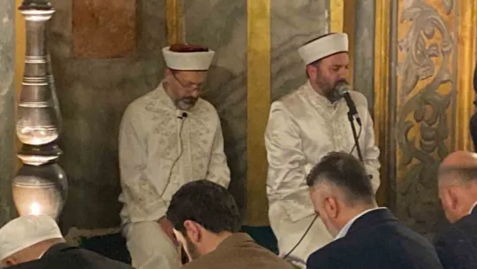 Erbaş Ayasofya'da namaz kıldırdı