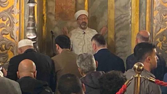 Erbaş Ayasofya'da namaz kıldırdı