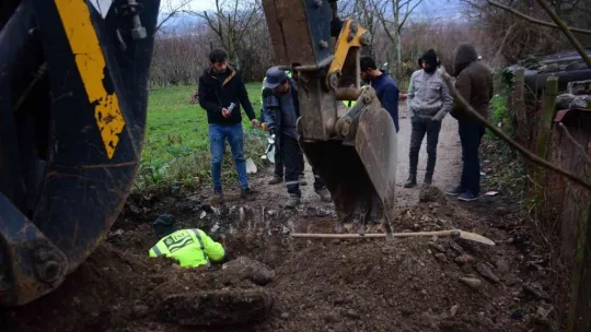 Doğal gaz boru hattı alev topuna döndü