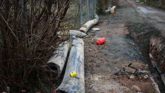 Doğal gaz boru hattı alev topuna döndü