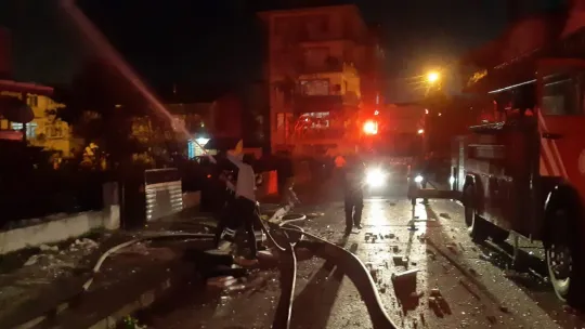 Doğal gaz patlaması güvenlik kamerasında!