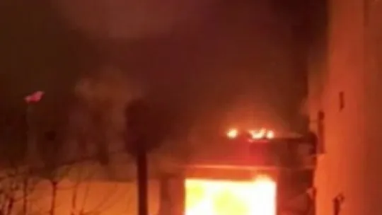 Doğal gaz patlaması güvenlik kamerasında!