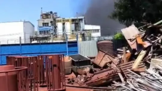 Döküm fabrikasında yangın