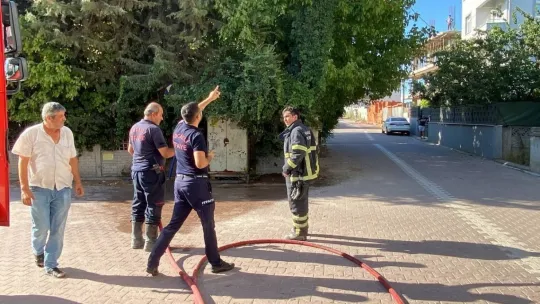 Elektrik telleri birbirine çarpınca trafo patladı