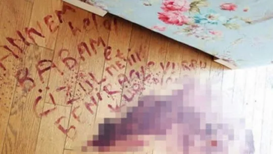 Eşi tarafından vurulan kadın, kanıyla yere not bıraktı!