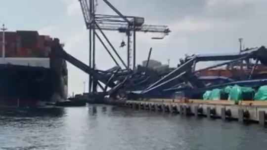 Evyapport limanında dehşet anları